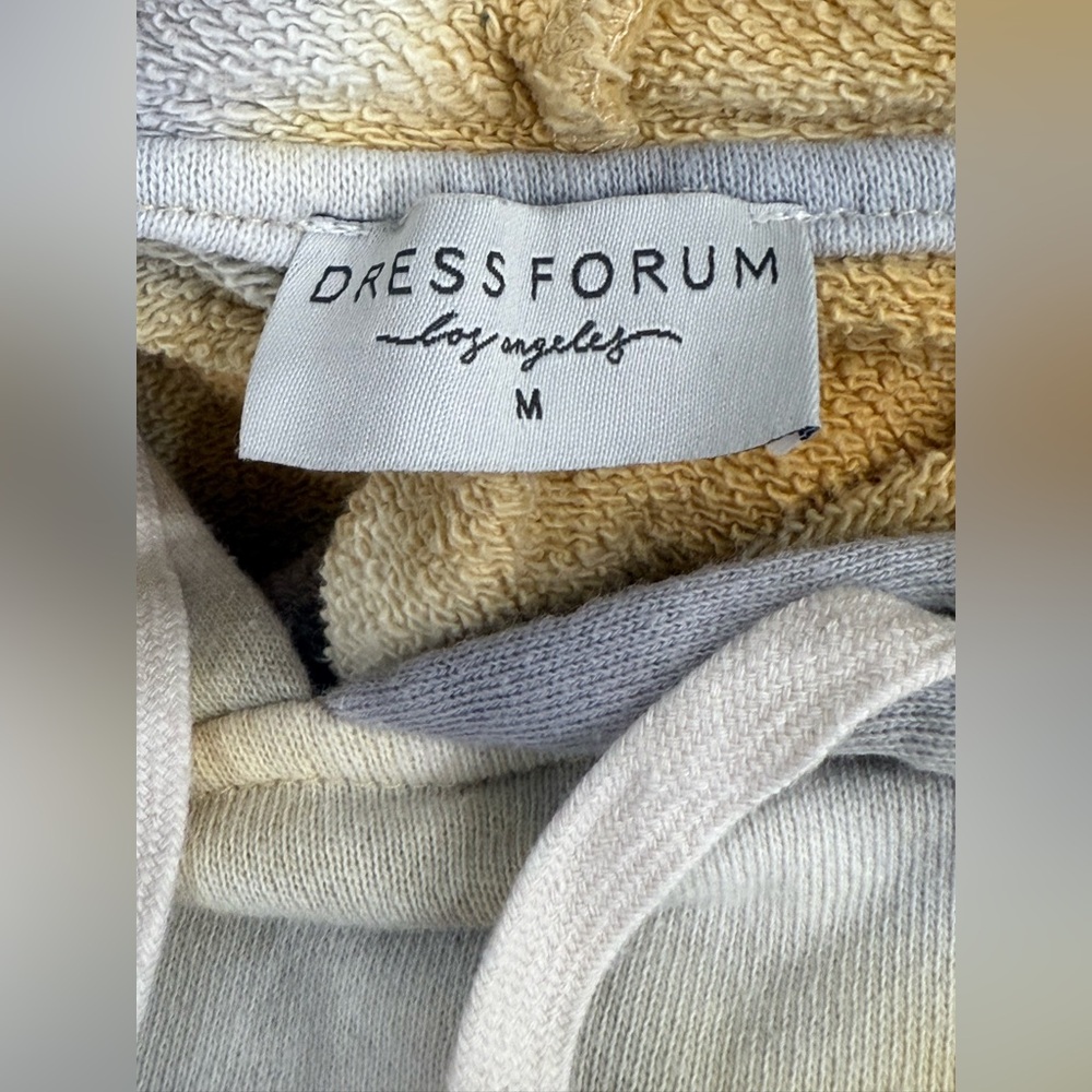 Dress Forum yellow + lavender cotton tie dye cropped hoodie (fair) - Picture 2 of 6